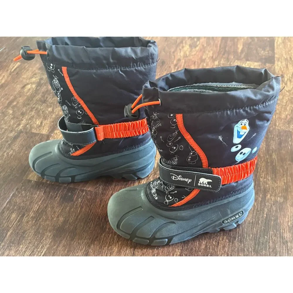 Disney X Sorel Youth Flurry Frozen Olaf Waterproof Winter Snow Boots Size 13